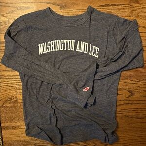 Washington and Lee unisex League 91 Navy Blue Long Sleeved Tee